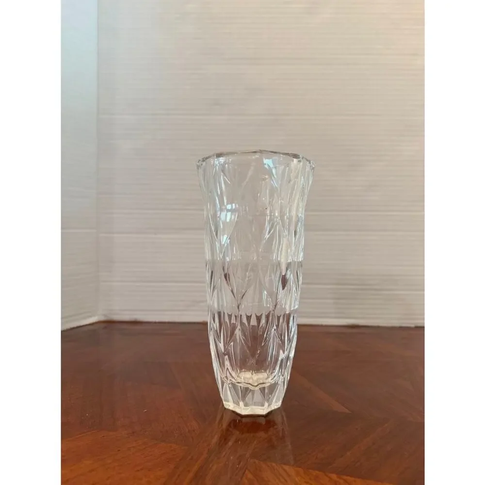 Lenox Harlequin Lead Crystal Bud Vase – 6–7″ Tall, Vintage, Germany/Czech